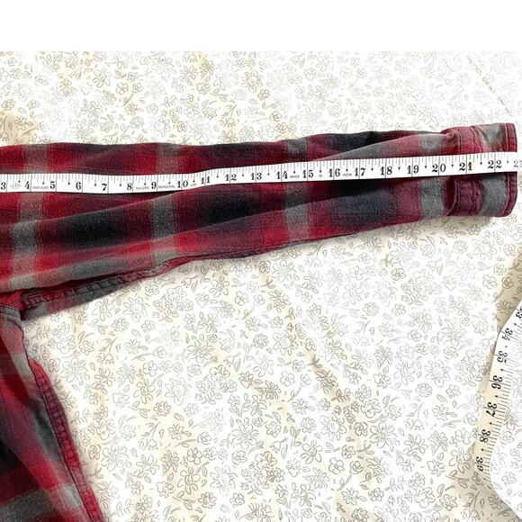Hobbs Creek Red & Gray Plaid Flannel Shirt Men’s Small - Picture 5 of 8